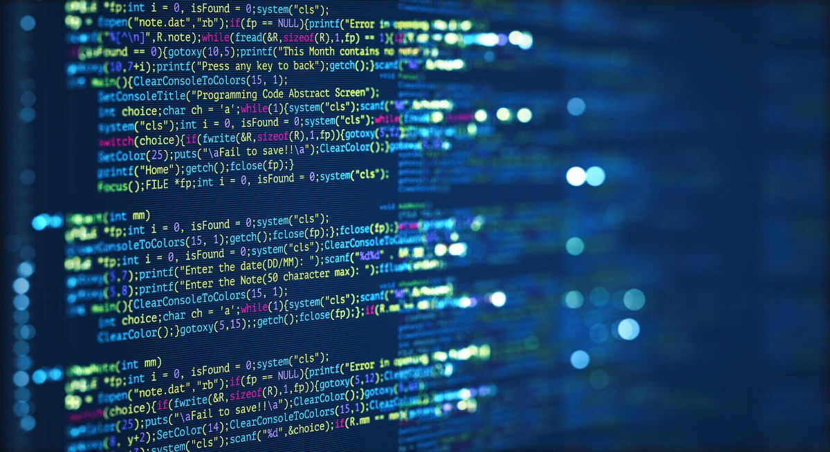 Modern tech of Programming code screen developer