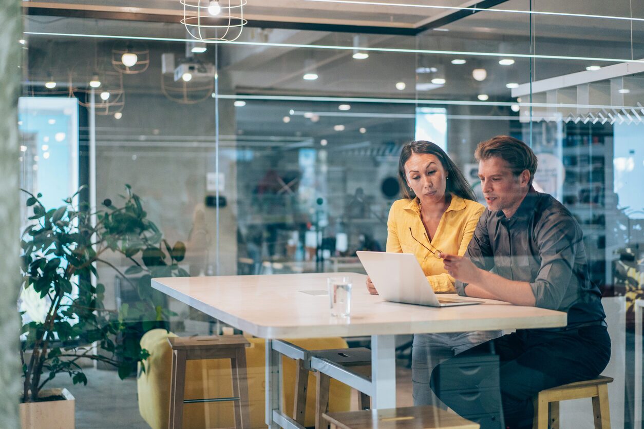 Business people in a meeting together